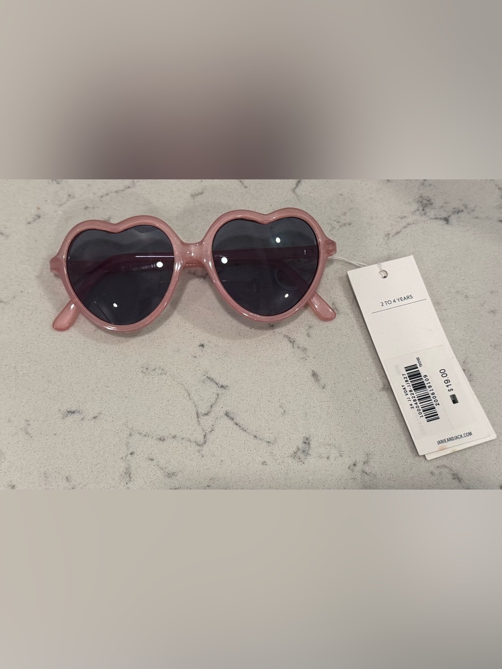 Heart-Shaped Pink Sunglasses with Dark Lenses
